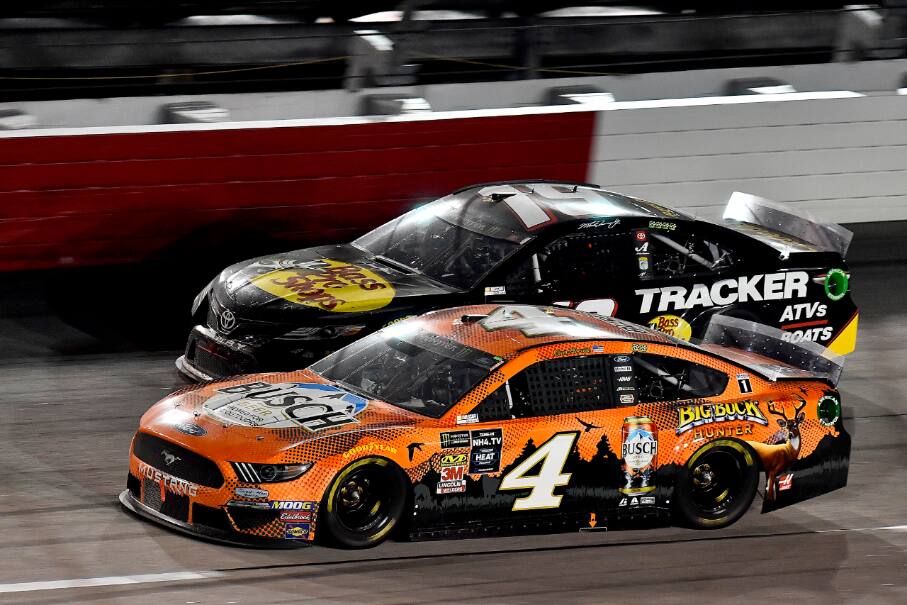 Kevin Harvick (fourth) led four Mustangs in the top 10 in the NASCAR Cup race at Darlington. Kevin Harvick (fourth) led four Mustangs in the top 10 in the NASCAR Cup race at Darlington.